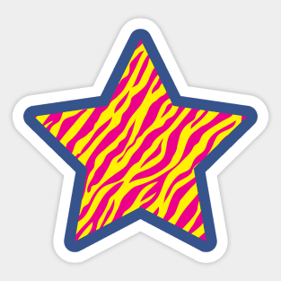 Zebra Star Sticker